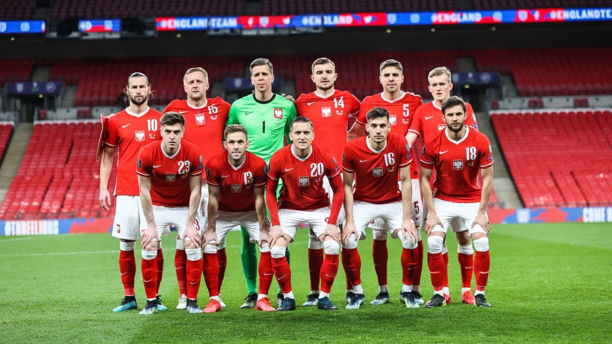 Los jugadores de la selección de Polonia.