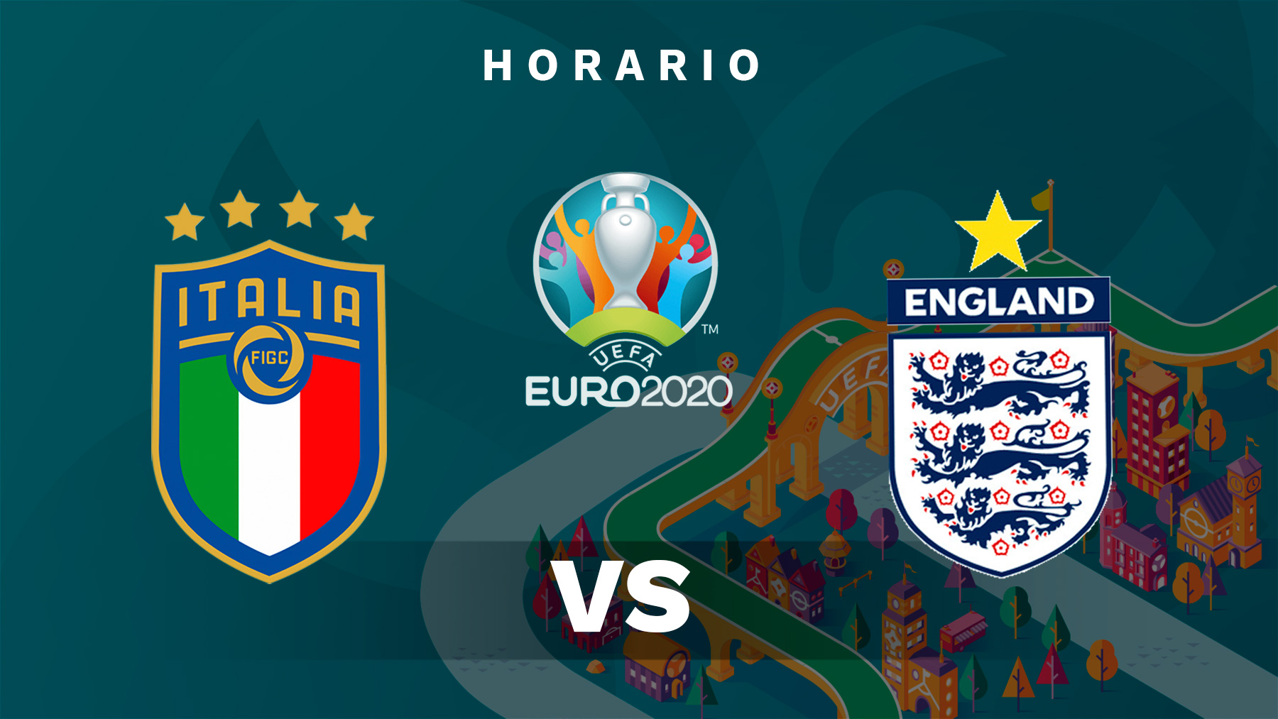Eurocopa 2021: Italia – Inglaterra Horario del partido de fútbol de la Eurocopa.