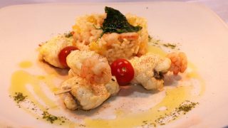 brocheta de sepia