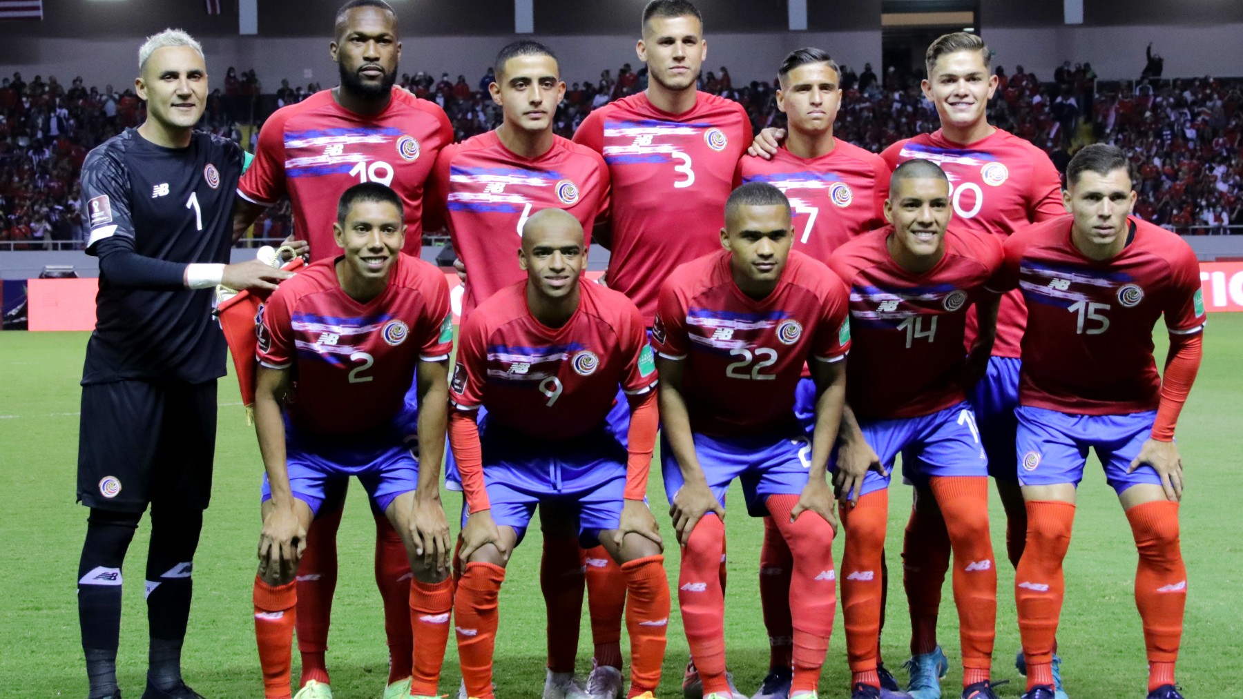 Los jugadores de Costa Rica antes de un partido. (Getty)