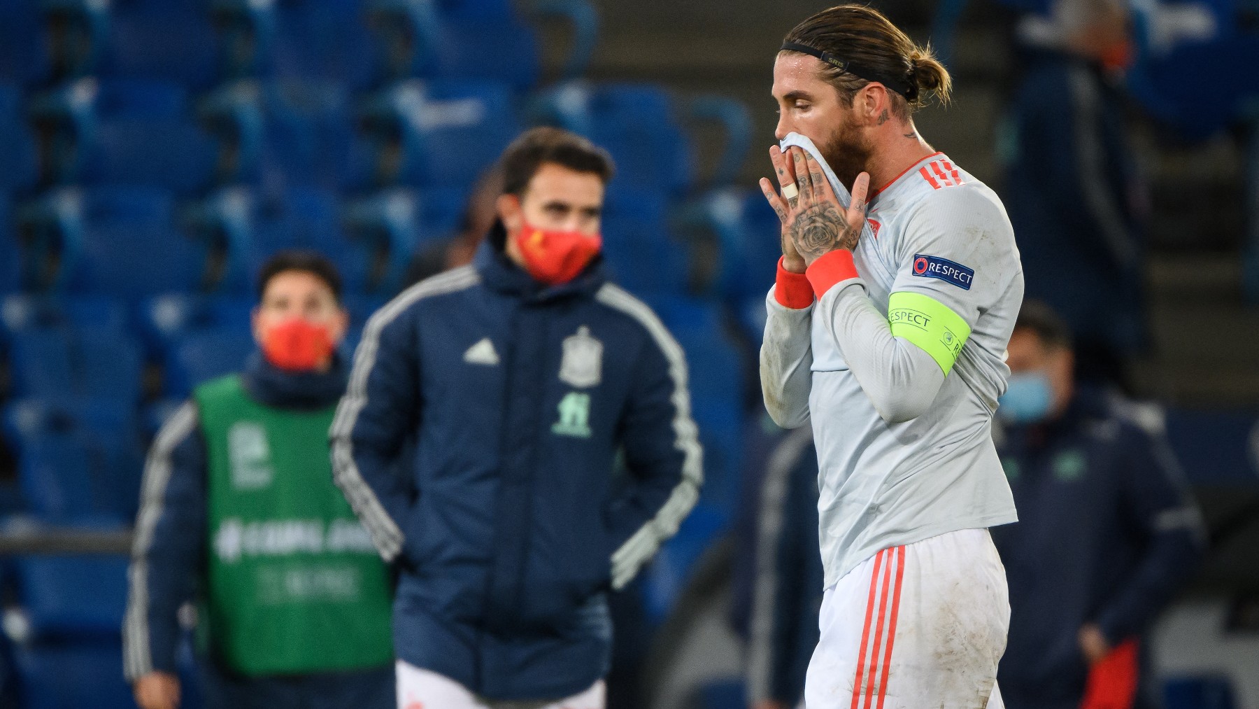Ramos, en uno de sus últimos partidos con España. (AFP)
