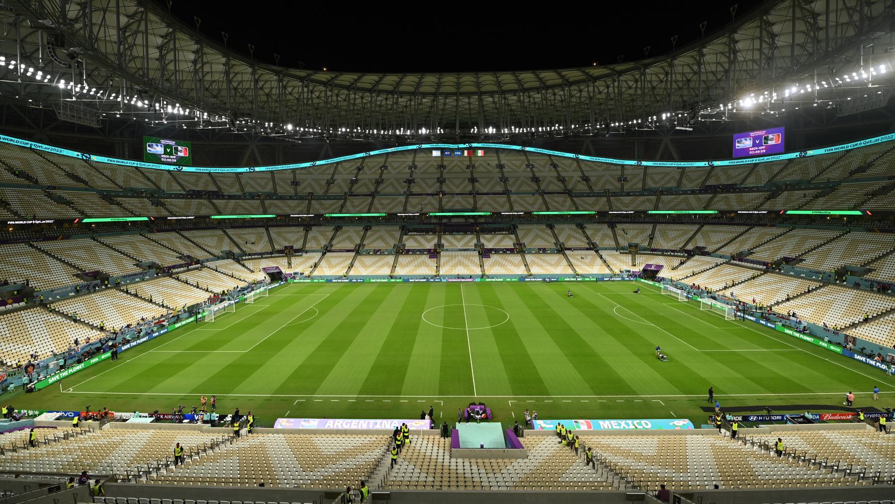 Imagen del Estadio Lusail, que albergará la final del Mundial 2022. (Getty)