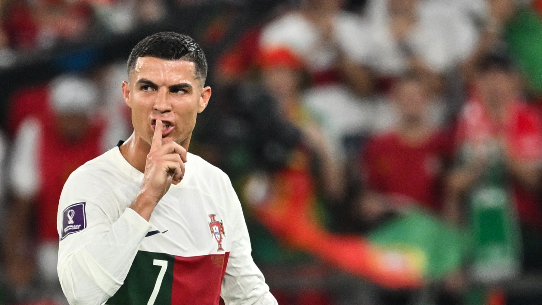 Cristiano Ronaldo, tras ser sustituido frente a Corea del Sur. (AFP)