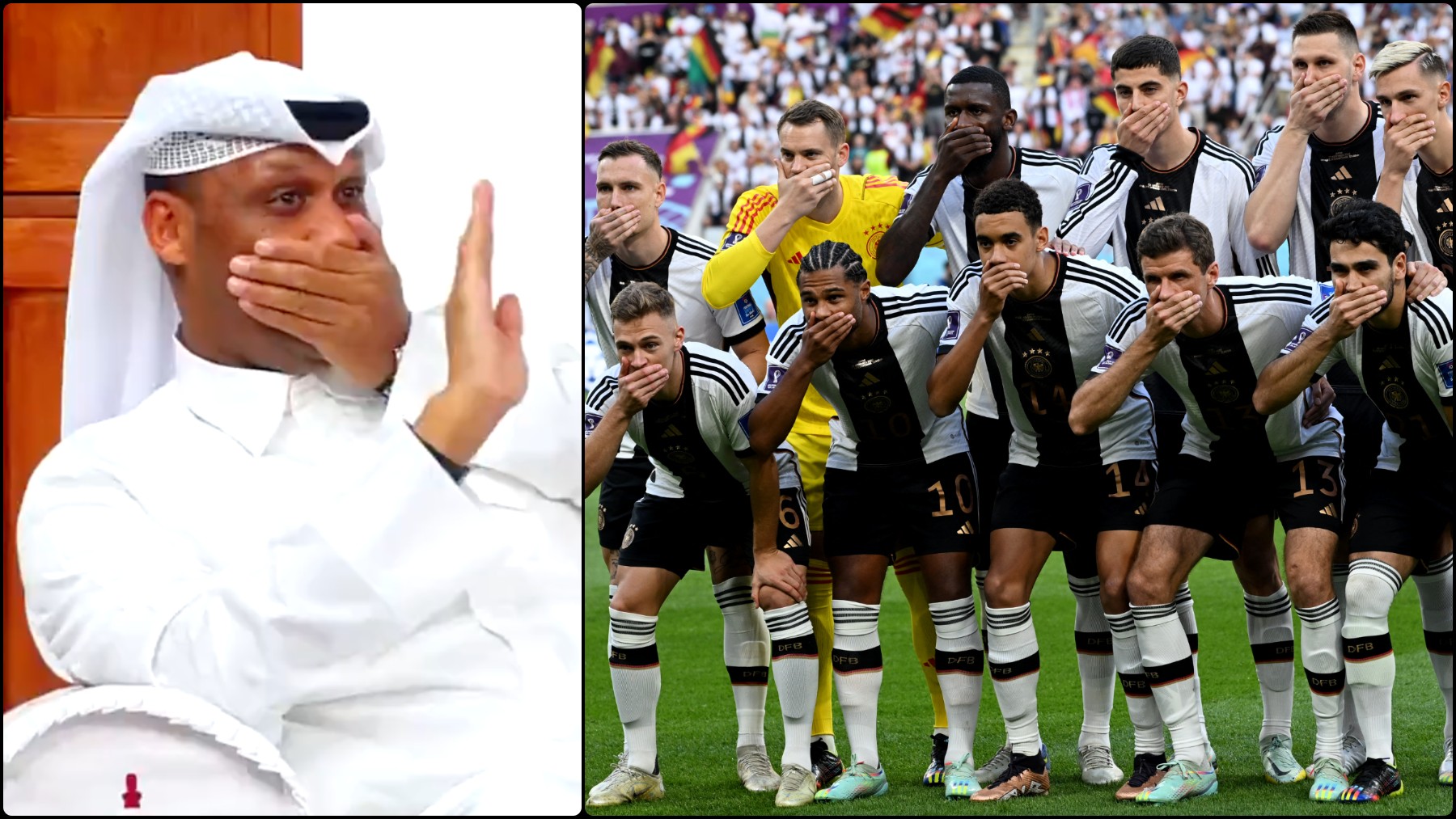 Una televisión qatarí se mofa de la eliminación de Alemania.