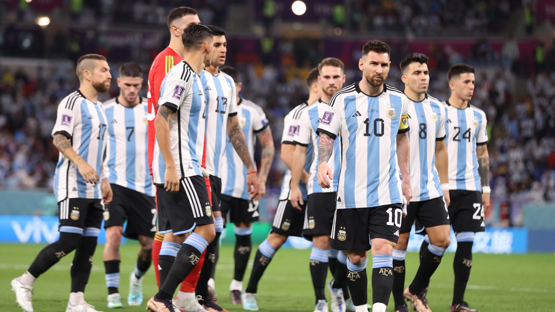 Los jugadores de Argentina tras ganar a Australia. (Getty)