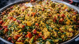 Paella vegetariana